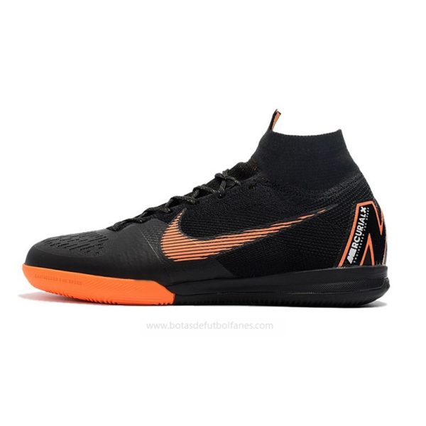 Nike Mercurial SuperflyX Elite IC Hombres Negro Naranja